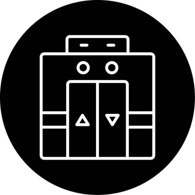 Asansör simgesi, vektör illüstrasyonu basit tasarım