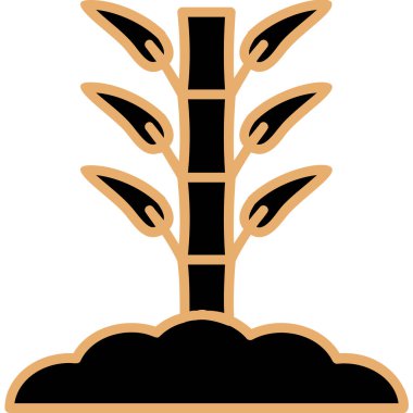 Bamboo icon, vector illustration simple design