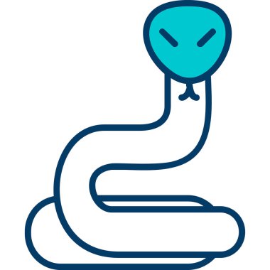 Yılan. Web simgesi basit illüstrasyon