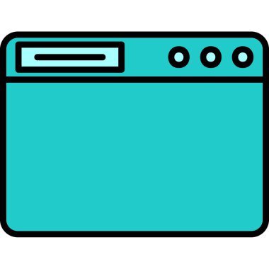 Tarayıcı. Web simgesi vektör illüstrasyonu