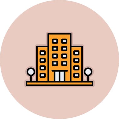 Office Building web simgesi, vektör illüstrasyonu