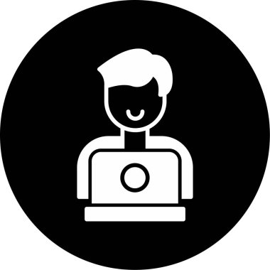 Yazılım Mühendisi Web simgesi vektör çizimi