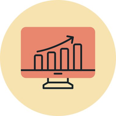 Veri analizi. Web simgesi basit illüstrasyon                  