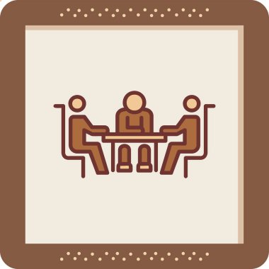 toplantı web simgesi vektör illüstrasyonu 