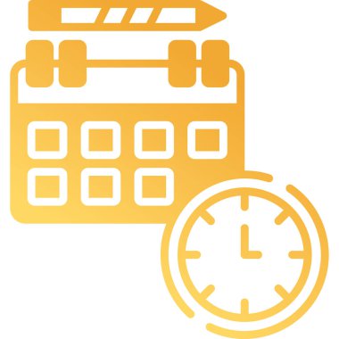 Zamanlama simgesi, vektör illüstrasyonu