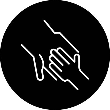 Tutma Eller simgesi, vektör illüstrasyonu 