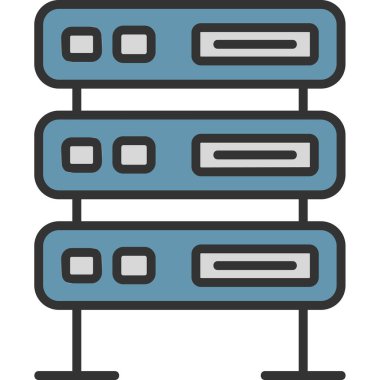 Sunucu. Web simgesi basit illüstrasyon