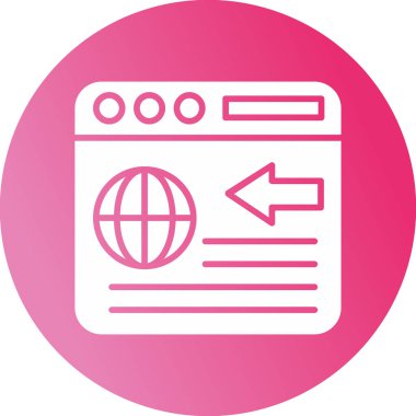 Web sayfası simgesi. vektör illüstrasyonu