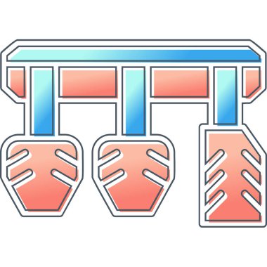 Araba Pedalları simgesinin vektör illüstrasyonu        