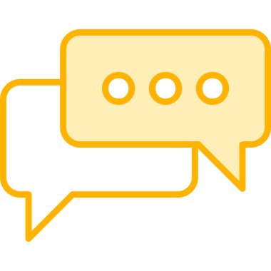 Sohbet baloncukları simgesi, vektör illüstrasyonu basit tasarım