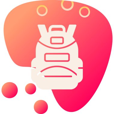 Sırt çantası. Web simgesi basit illüstrasyon