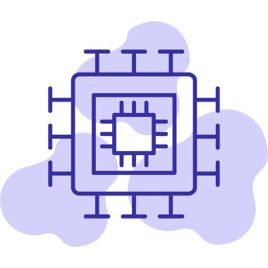 İşlemci. Web simgesi basit tasarım 