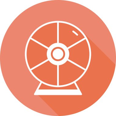 tekerlek düz simgesi, vektör çizim