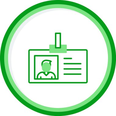 Kimlik kartı web simgesi, vektör illüstrasyonu