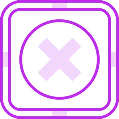 çapraz iptal simgesi, vektör illüstrasyonu 