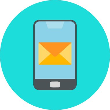 Telefon mesajı simge vektör çizim