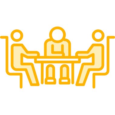 toplantı web simgesi vektör illüstrasyonu 