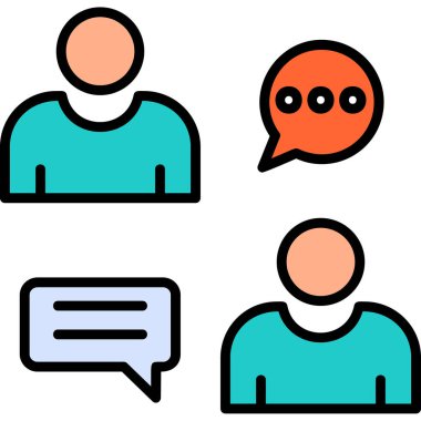 sohbet simgesi, vektör illüstrasyonu basit tasarım