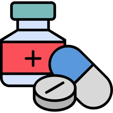 Tıbbi hap vektör ikonu tasarımı 