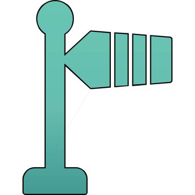 Modern Rüzgar İşareti simgesinin vektör illüstrasyonu                