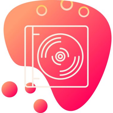 CD mi? Web simgesi basit illüstrasyon                