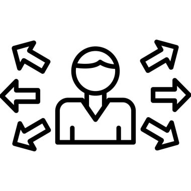 Çoklu görev basit simgesi, vektör çizim