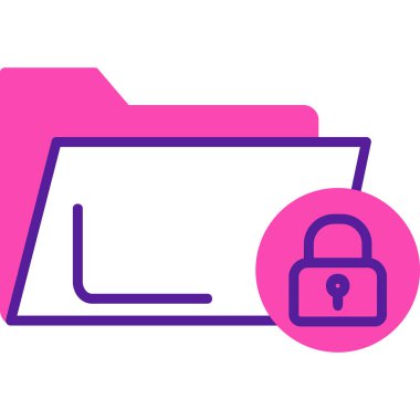 Dizin kilidi simgesi, basit illüstrasyon