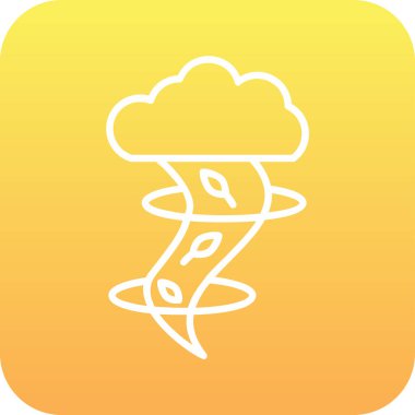 Tornado simgesi, vektör illüstrasyonu basit tasarım