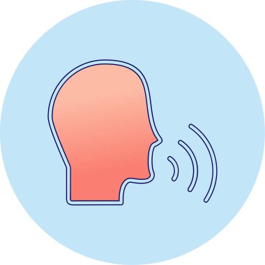 Konuşan Web simgesi vektör illüstrasyonu