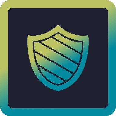 kalkan simgesi web basit illüstrasyon