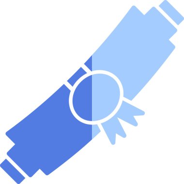 mezuniyet kurdelesi, web simgesi basit illüstrasyon