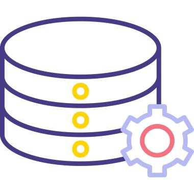 veritabanı. Web simgesi basit illüstrasyon 
