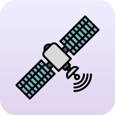 Uydu. Web simgesi basit illüstrasyon 