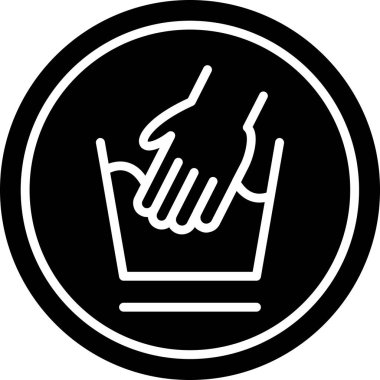 El yıkama web simgesi, vektör illüstrasyonu
