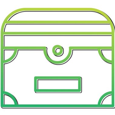 Göğüs simgesi, vektör illüstrasyonu basit tasarım