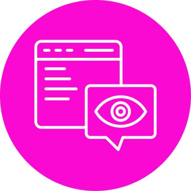 Web ve mobil, vektör illüstrasyonu için web sayfası simgesi