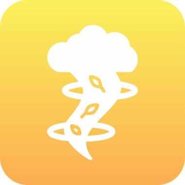 Tornado simgesi, vektör illüstrasyonu basit tasarım