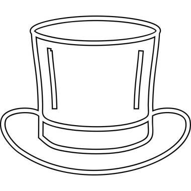 Sihirli Şapka web simgesi, vektör illüstrasyonu 