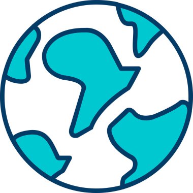 toprak küresi simgesi, vektör illüstrasyonu basit tasarım