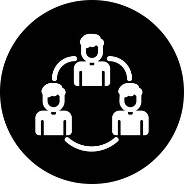 takım çalışması ikon vektör illüstrasyonu 