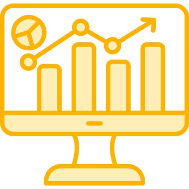 Analytics icon, vector illustration simple design