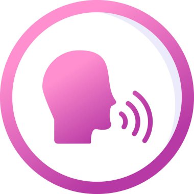 Konuşan Web simgesi vektör illüstrasyonu