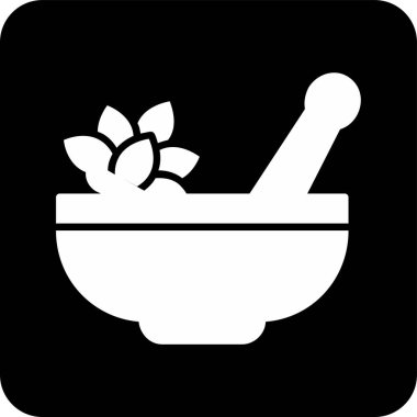 Havan ve tokmak simgeleri, web basit illüstrasyon