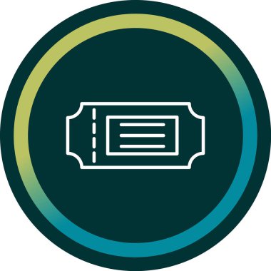 Bilet web simgesi, vektör çizim