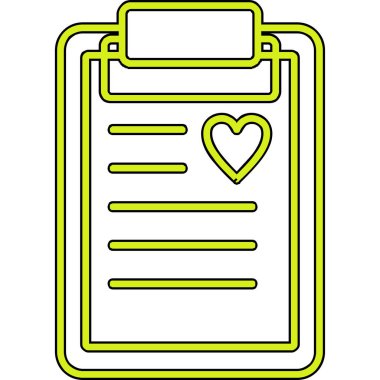 sağlık raporu simgesi vektör illüstrasyon 