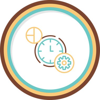 zaman yönetimi simgesi, vektör illüstrasyonu                 