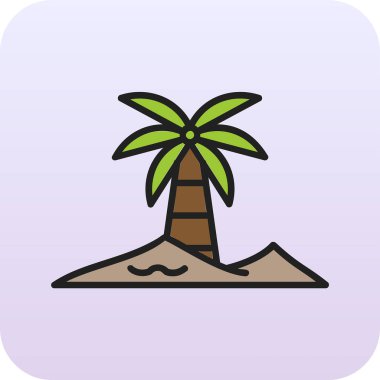 Oasis Web simgesi, vektör illüstrasyonu 