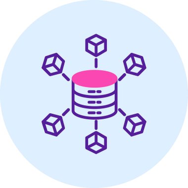 Büyük Veri vektör simgesi, basit illüstrasyon                  