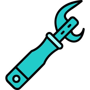 Konserve açacağı. Web simgesi basit illüstrasyon             