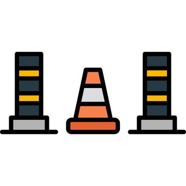 Bollard web simgesi vektör illüstrasyonu